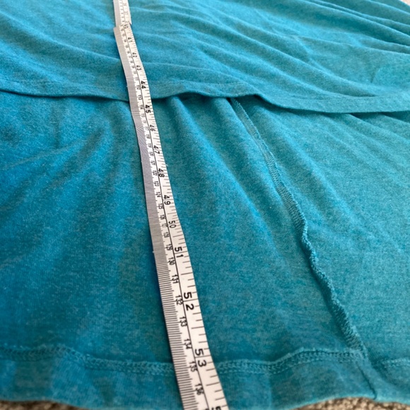 Soft Surroundings Jersey Knit High Low Aqua / Turquoise Comfy Elegant Dress Sz M - Picture 9 of 10